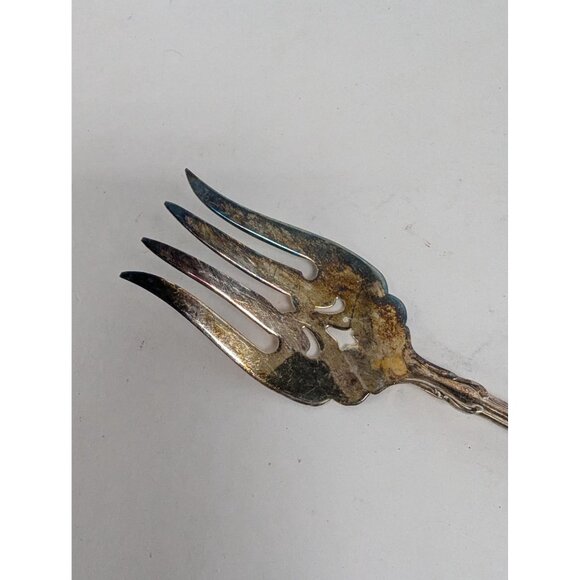 Vintage Oneida Beethoven Silverplate Flatware Cold Meat Fork Serving 8 5/8" - Picture 2 of 9